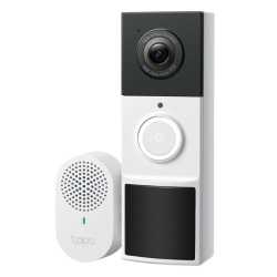 TP-LINK (TAPO D210) Smart Battery 2K 3MP Video Doorbell Camera w/ Chime, 6-Month Battery, Night Vision, AI Detection & Notificat