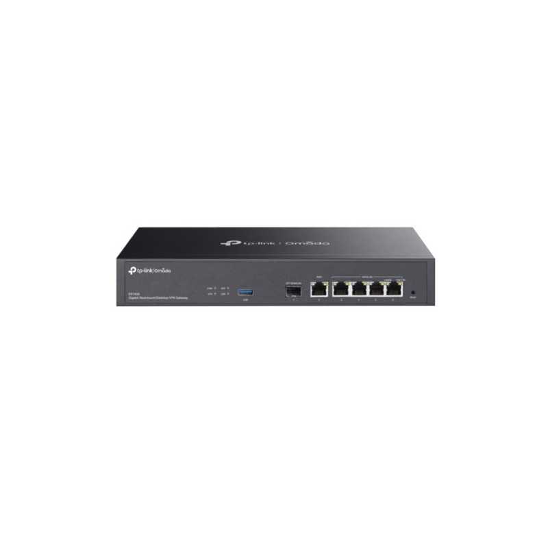 TP-LINK (ER7406) Omada Gigabit Rackmount/Desktop VPN Gateway, GB SFP WAN/LAN, 5x GB Ports, USB, Centralized Management