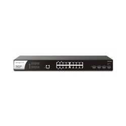 DrayTek VSPQ2200XB-K VigorSwitch PQ2200xb 16 Port 2.5 GbE POE+ Managed Layer 2+ Switch with 4x POE++ Ports and 4x 10GbE SFP+ Por