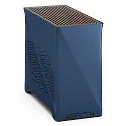 Fractal Design Era 2 ITX (Midnight Blue) Compact Case w/ Walnut Top, Mini ITX, Requires SFX/SFX-L PSU, 2 Fans, 3-Slot GPU & 280m