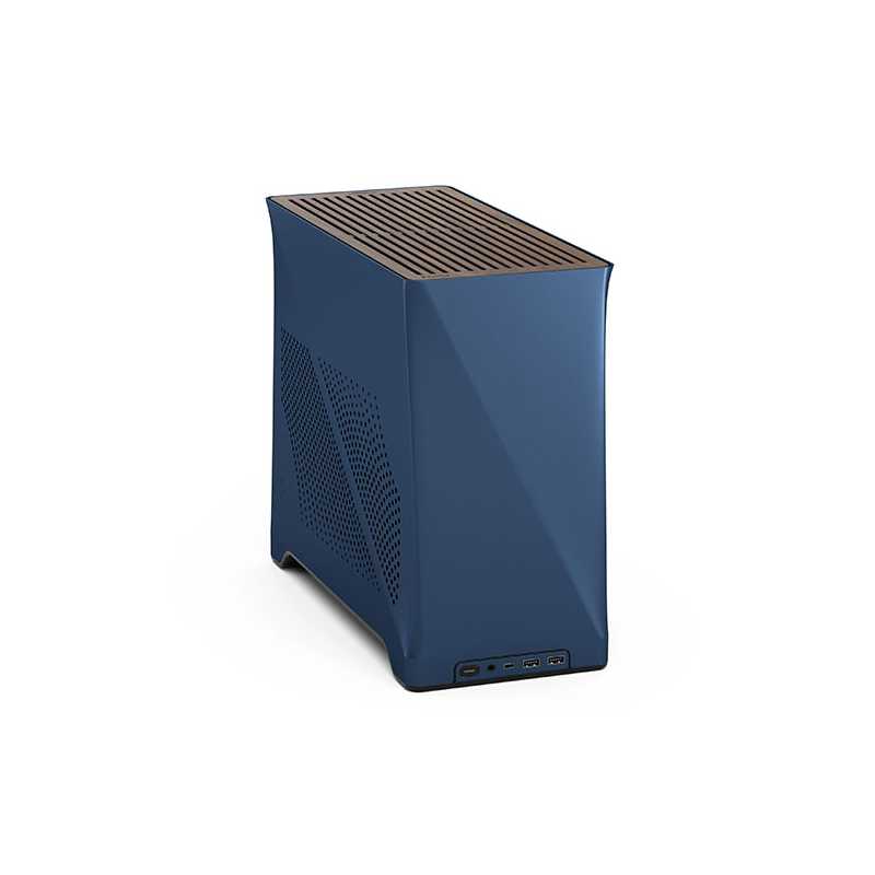 Fractal Design Era 2 ITX (Midnight Blue) Compact Case w/ Walnut Top, Mini ITX, Requires SFX/SFX-L PSU, 2 Fans, 3-Slot GPU & 280m