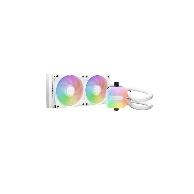 Be Quiet! Light Loop 240mm ARGB Liquid CPU Cooler, 2x Light Wings LX PWM Fans, ARGB Cooling Block, ARGB-PWM-Hub, White