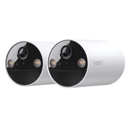 TP-LINK (TAPO C410) Smart Wire-Free 2K Indoor/Outdoor Security Cameras (2-Pack), 6400mAh Battery, Colour Night Vision, AI Detect