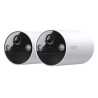 TP-LINK (TAPO C410) Smart Wire-Free 2K Indoor/Outdoor Security Cameras (2-Pack), 6400mAh Battery, Colour Night Vision, AI Detect