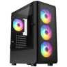 CRONUS Achos V2 Case, Gaming, Black, Mid Tower, 1 x USB 3.0 / 2 x USB 2.0, Tempered Glass Side & Front Window Panels, Addressabl