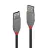 Lindy 36701 0.5m USB-A (M) 2.0 To USB-A (F) 2.0 Anthra Line 480Mbps Extension Cable - Black