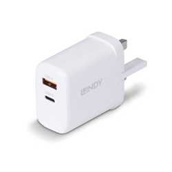 LINDY 73429 65W USB Type A & C GaN Charger UK Plug