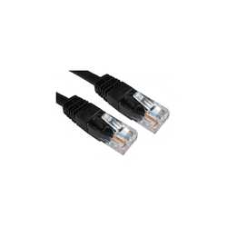 RJ45 (M) to RJ45 (M) CAT6 0.25m Black OEM Moulded Boot Copper UTP Network Cable