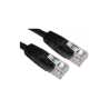 RJ45 (M) to RJ45 (M) CAT6 0.25m Black OEM Moulded Boot Copper UTP Network Cable