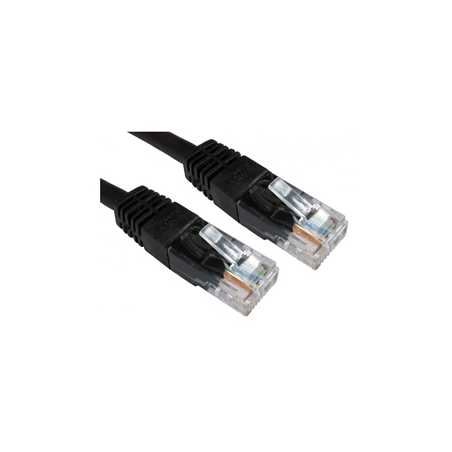 RJ45 (M) to RJ45 (M) CAT6 0.25m Black OEM Moulded Boot Copper UTP Network Cable