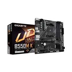 Gigabyte B550M K Ultra Durable AMD AM4 Socket Motherboard, Micro-ATX, 4x DDR4 Slots, 2x M.2 Sockets, GbE LAN, 1x DisplayPort / 1