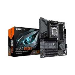 Gigabyte B650 EAGLE AMD AM5 Socket Motherboard, ATX, 4x DDR5 Slots, 3x M.2 Sockets, 2x USB-C Port, Fitted I/O Shield, GbE LAN, 1