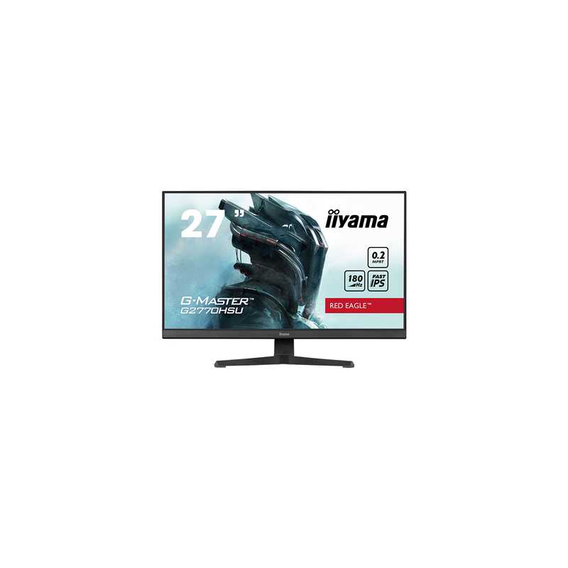 iiyama G-Master GB2770HSU-B6 Red Eagle 27 Inch Monitor Gaming Monitor, Black, Ultra Slim Bezel, Fast IPS IGZO, 180Hz, 0.2ms, Fre