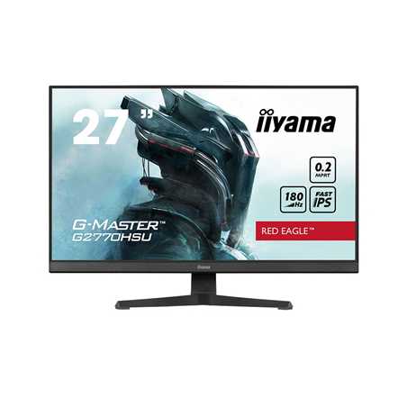 iiyama G-Master GB2770HSU-B6 Red Eagle 27 Inch Monitor Gaming Monitor, Black, Ultra Slim Bezel, Fast IPS IGZO, 180Hz, 0.2ms, Fre