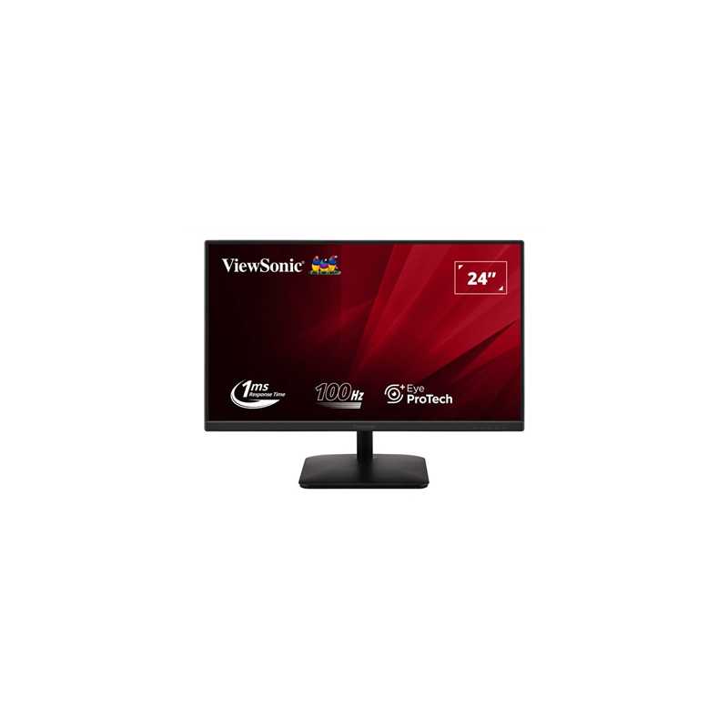 Viewsonic VA2408-MHDB 24 Inch IPS Monitor, Full HD, 100Hz, 1ms, USB Hub, VGA, HDMI, Displayport, VESA, Speakers