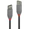 Lindy 36703 2m USB 2.0 Type A Extension Cable, Anthra Line