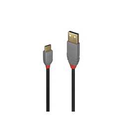 LINDY 36888 3m USB 2.0 Type A to C Cable, Anthra Line