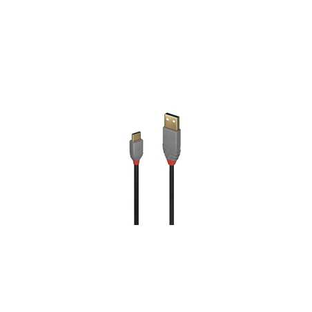 LINDY 36888 3m USB 2.0 Type A to C Cable, Anthra Line