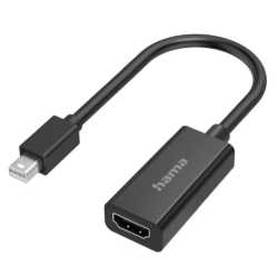 Hama Mini DisplayPort Male to HDMI Female Converter Cable, Black