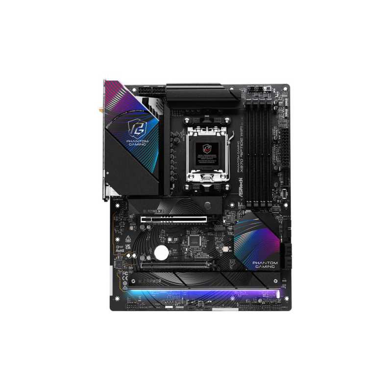 Asrock X870 RIPTIDE WIFI, AMD X870, AM5, ATX, 4 DDR5, HDMI, 2 USB4, Wi-Fi 7, 2.5G LAN, RGB, 3x M.2