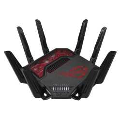 Asus (ROG Rapture GT-BE19000) BE19000 Tri-Band Wi-Fi 7 Gaming Router, 2x 10G Ports, 2.5G WAN, Game Acceleration, AiMesh, RGB Lig