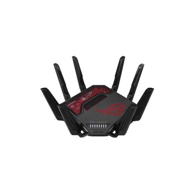 Asus (ROG Rapture GT-BE19000) BE19000 Tri-Band Wi-Fi 7 Gaming Router, 2x 10G Ports, 2.5G WAN, Game Acceleration, AiMesh, RGB Lig