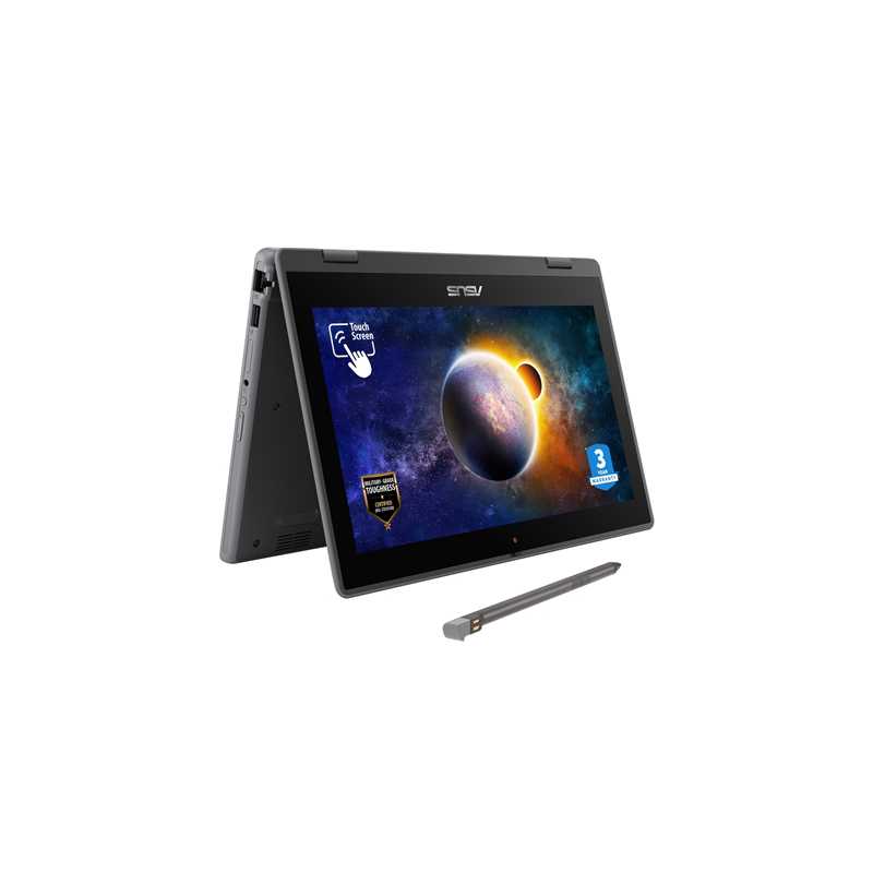 ASUS Flip BR1100F-CS81XA-3Y Laptop, 11.6 Inch Touch Screen, Intel Celeron N4500 Processor, 8GB RAM, 128GB SSD, Windows 11 Pro Ac