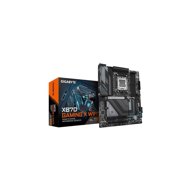 Gigabyte X870 GAMING X WIFI7 AMD AM5 Socket Motherboard, ATX, 4x DDR5 Slots, 3x M.2 Sockets, 3x USB-C Port, Fitted I/O Shield, 2