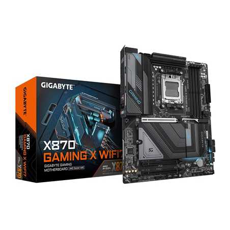 Gigabyte X870 GAMING X WIFI7 AMD AM5 Socket Motherboard, ATX, 4x DDR5 Slots, 3x M.2 Sockets, 3x USB-C Port, Fitted I/O Shield, 2