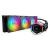 Cooler Master MasterLiquid 360 ION ARGB Liquid CPU Cooler, 360mm, Dual Chamber Design, 3 x Mobius ARGB Fans, Customisable LCD Di