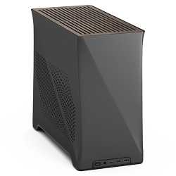 Fractal Design Era 2 ITX (Charcoal Grey) Compact Case w/ Walnut Top, Mini ITX, Requires SFX/SFX-L PSU, 2 Fans, 3-Slot GPU & 280m