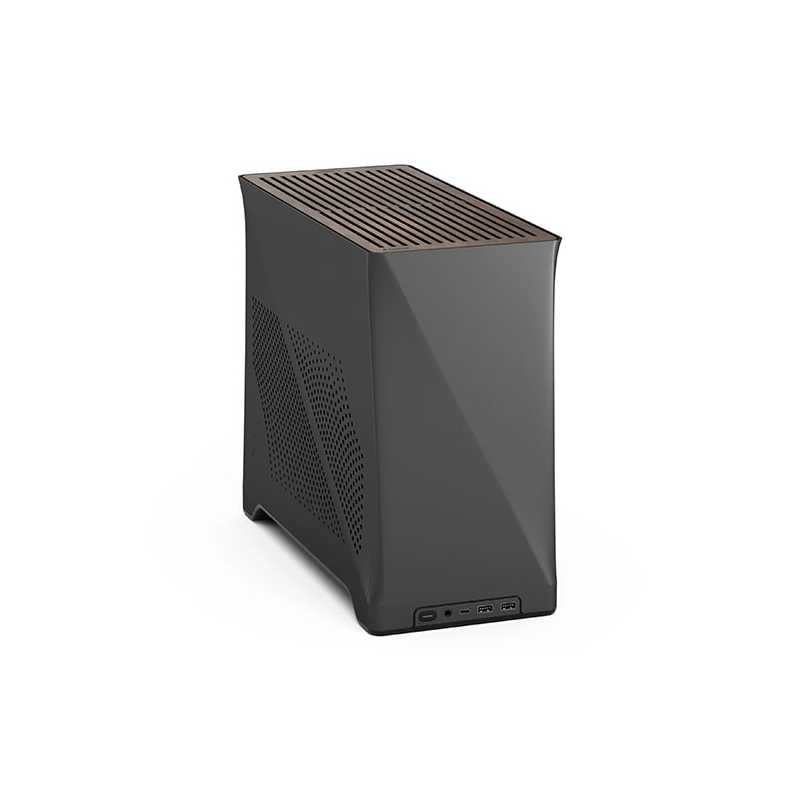 Fractal Design Era 2 ITX (Charcoal Grey) Compact Case w/ Walnut Top, Mini ITX, Requires SFX/SFX-L PSU, 2 Fans, 3-Slot GPU & 280m