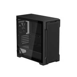 Gigabyte C102 Glass Mid Tower PC Case - Black, Tempered Glass Side Panel, Optimized Airflow, Dual USB 3.0 Ports, Supports Liquid