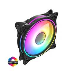 CiT Tornado FNB 120mm RGB LED Fan - High Airflow, Quiet Operation, 4-Pin PWM, Black