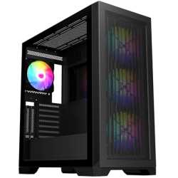 CRONUS Phanes Gaming PC Case, Mid Tower with Tempered Glass, ARGB Lighting, Enhanced Connectivity, and Superior Airflow, ATX, Mi