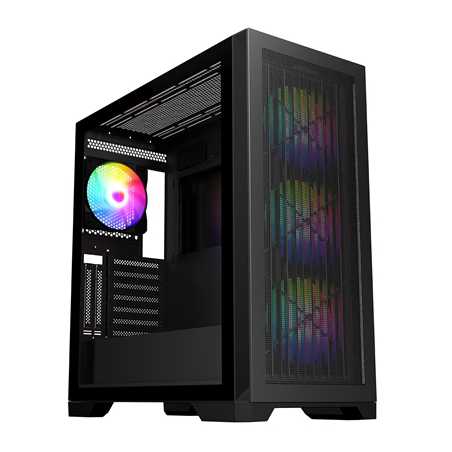 CRONUS Phanes Gaming PC Case, Mid Tower with Tempered Glass, ARGB Lighting, Enhanced Connectivity, and Superior Airflow, ATX, Mi