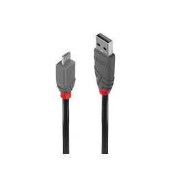 Lindy 36731 0.5m USB 2.0 Type A to Micro-B Cable, Anthra Line