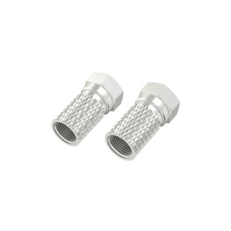 Hama 7mm F-Plug Screw-On Connectors 2-Pack