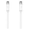 Hama Antenna Cable, Coax Male to Coax Female, 90dB, 15 Metre, White