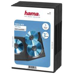 Hama 5x Triple DVD/Blu-Ray Jewel Cases, 3 Discs per case, Black