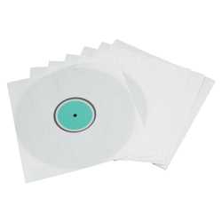 Hama LP Inner Sleeves x10, White w/ Transparent Window