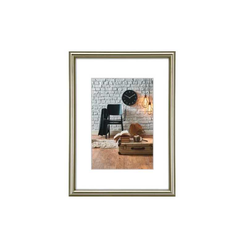 Hama Sevilla Decor Plastic A4 Picture Frame, 15 x 20 cm Pictures, Wall Mount, Grey Matt