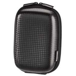 Hama Hardcase 60L Carbon Style Compact Camera Case, Belt Loop, Neck Strap, Black, 7 x 4 x 11 cm Compartment 