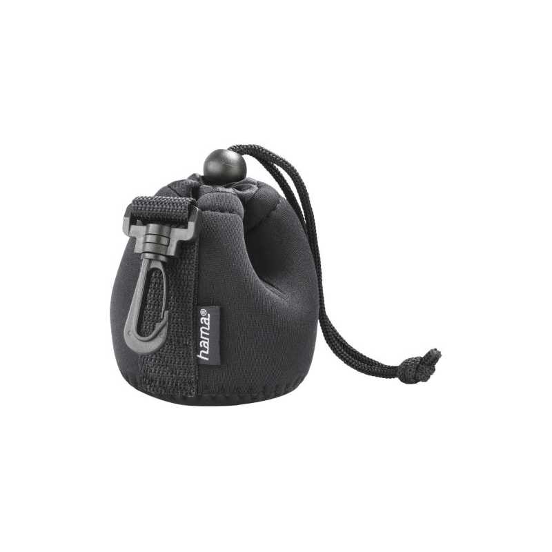 Hama Small Neoprene Lens Pouch, 50 x 65 mm, Snap Hook, Belt Loop