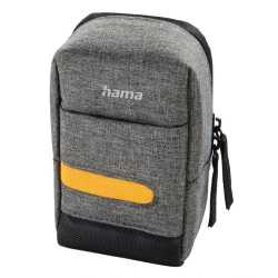 Hama Terra 90M Compact Camera Case, Belt Loop, Neck Strap, Grey, 7.5 x 4.5 x 13 cm Compartment