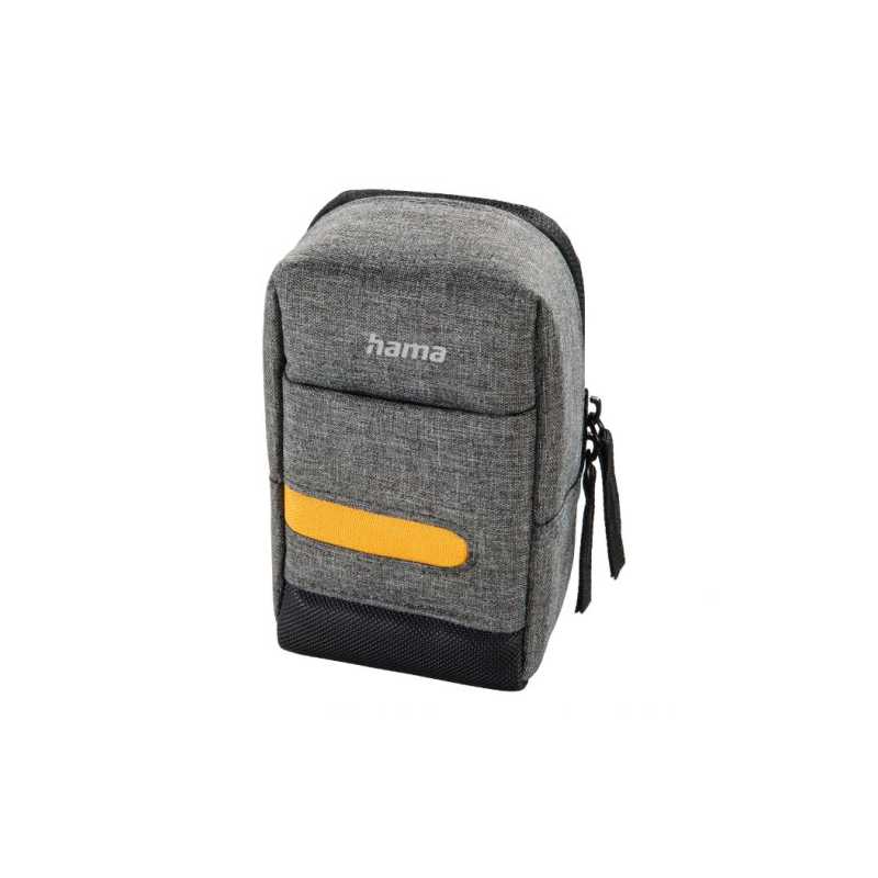 Hama Terra 90M Compact Camera Case, Belt Loop, Neck Strap, Grey, 7.5 x 4.5 x 13 cm Compartment