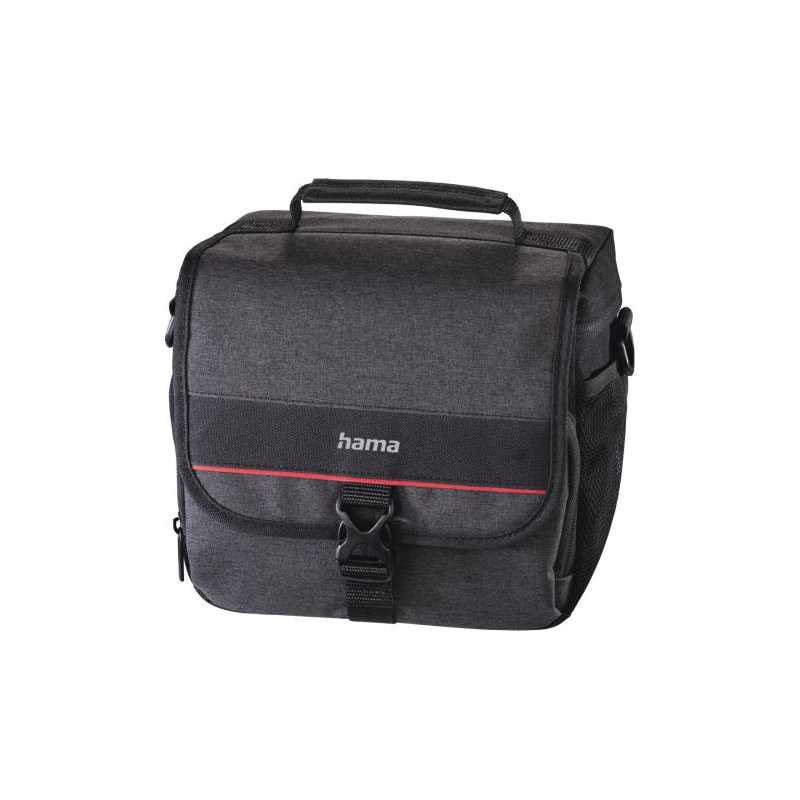 Hama Valletta 130 Camera Bag, Belt Loop, Shoulder Strap, Removable Divider, Black, 20 x 11 x 17 cm Compartment