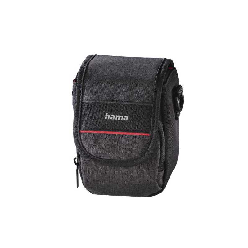 Hama Valletta 90 Compact Camera Case, Belt Loop, Shoulder Strap, Black, 9 x 8 x 13 cm Compartment