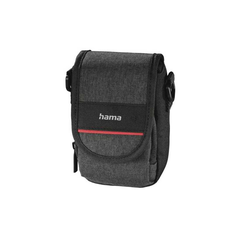 Hama Valletta 90P Compact Camera Case, Belt Loop, Shoulder Strap, Black, 7.5 x 5.2 x 13 cm Compartment