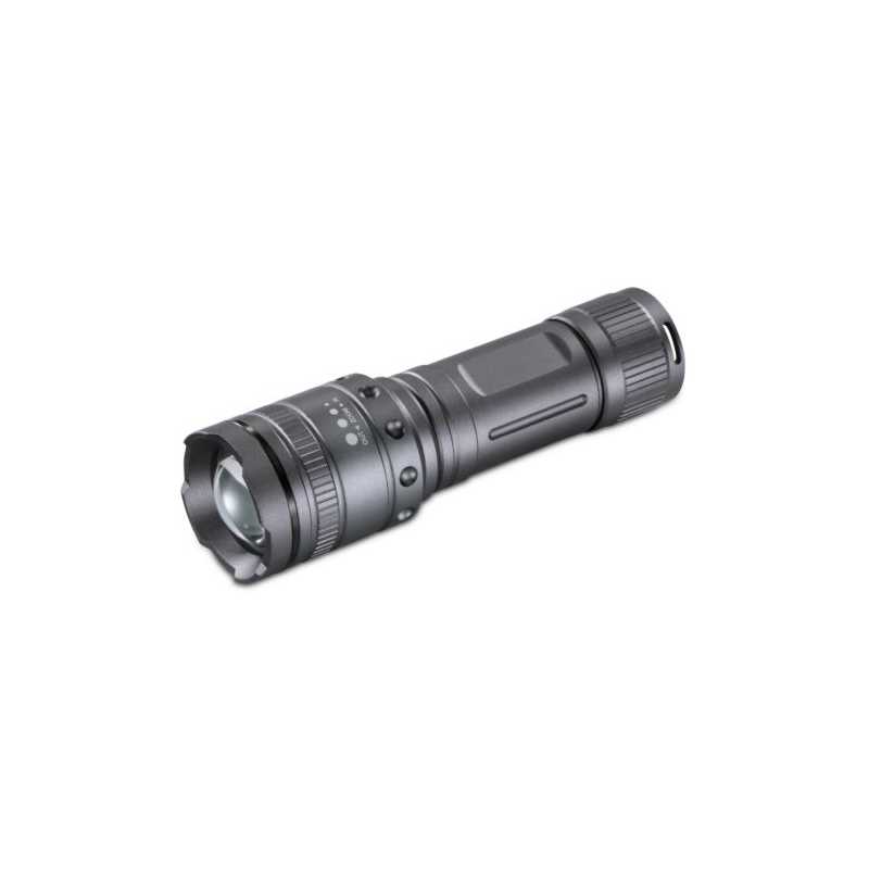 Hama Ultra Pro 1000 Lumen LED Torch, 200m Range, Adjustable Beam Focus, Shockproof, Aluminium, Black